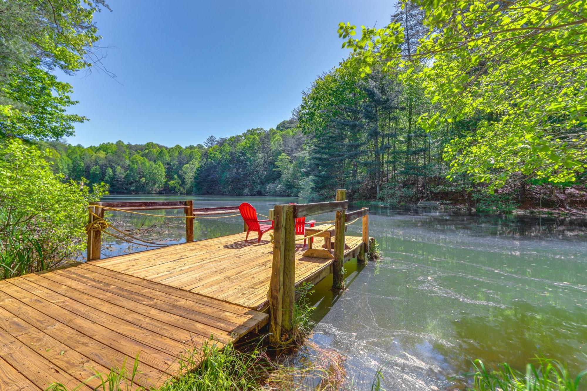 Lakeside Cabin Game Room, Dock, Orchard, Wineries Ellijay Eksteriør bilde